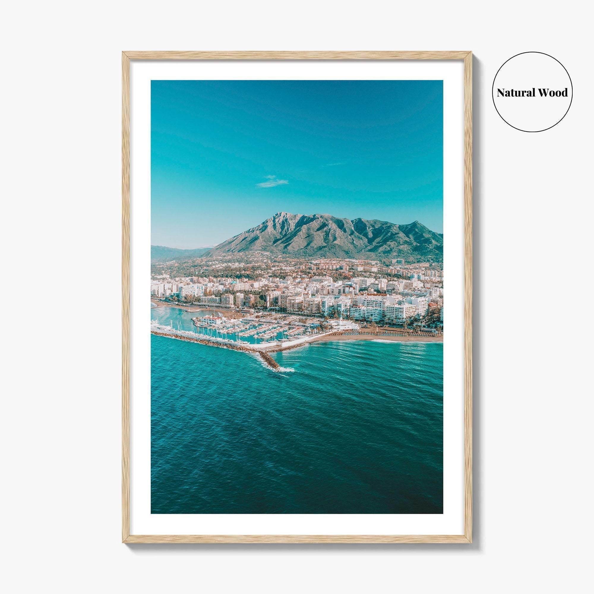 Marbella Fine Art Photo Print, Aerial Panorama, Costa Del Sol, Spain Wall Decor Poster