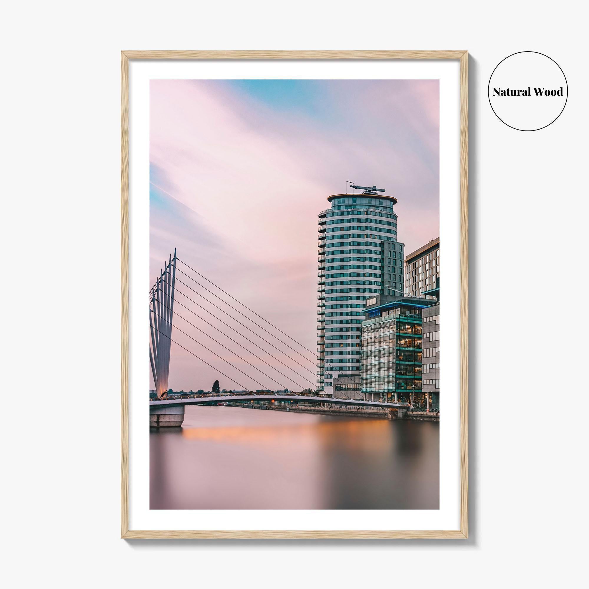 Manchester Fine Art Photo Print, Salford Quays, England UK, Wall Decor Poster