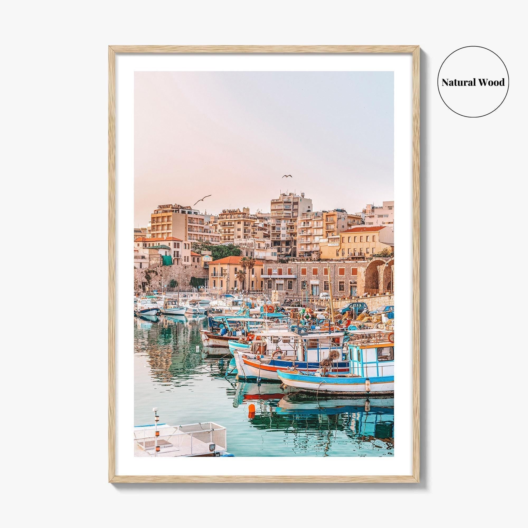 Heraklion Fine Art Photo Print, Crete Greece, Old Port Wall Decor Poster, Iraklio