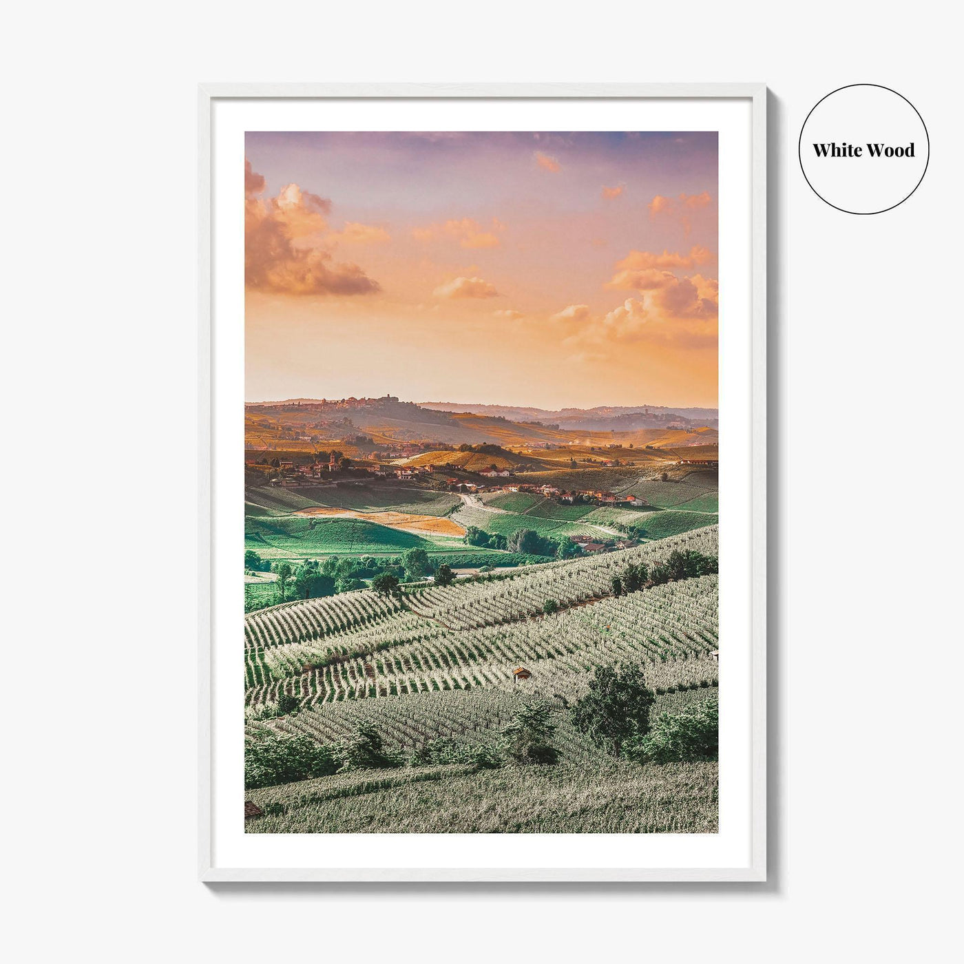 Langhe Fine Art Photo Print, Barolo, Piedmont Italy, Vineyard Landscape Poster, UNESCO