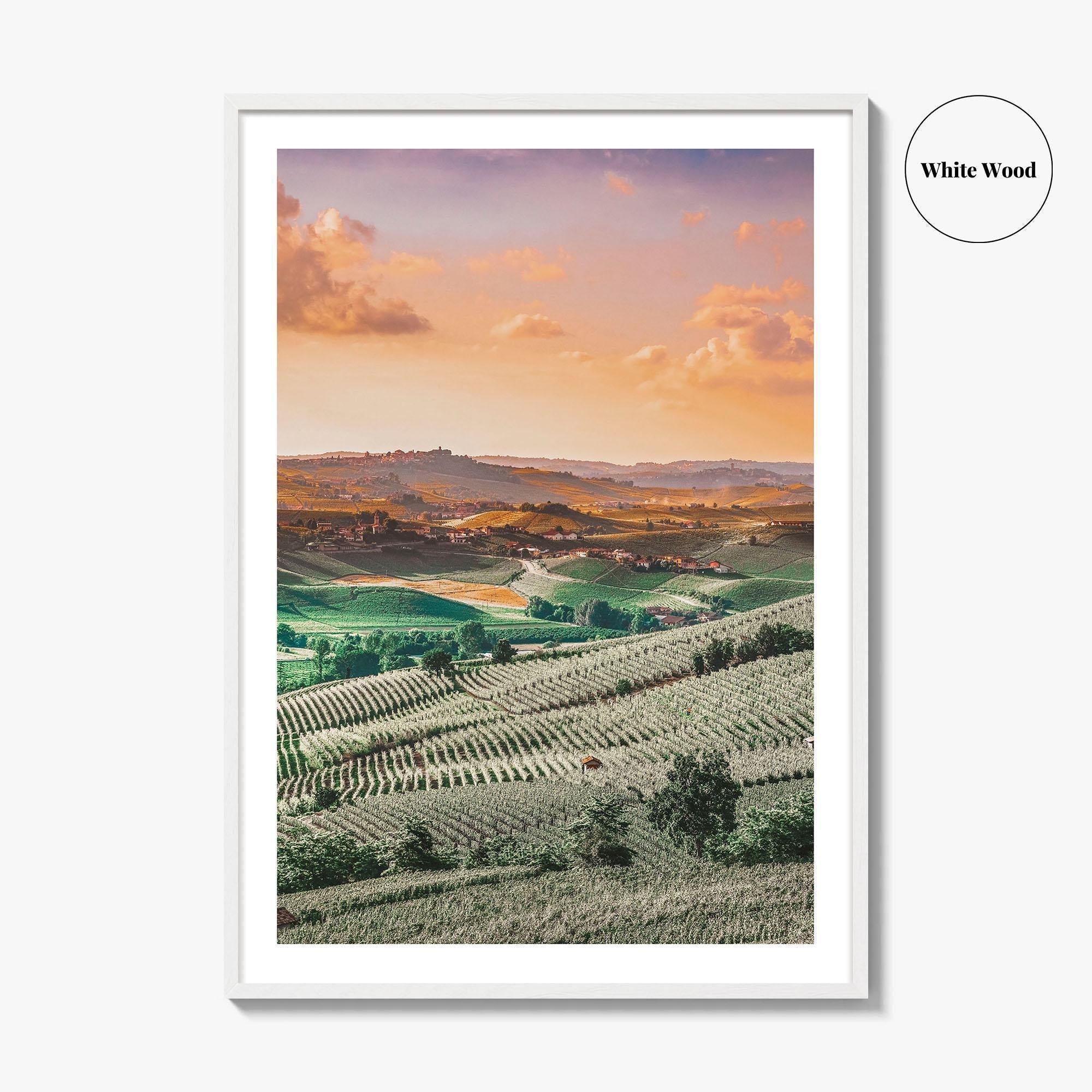 Langhe Fine Art Photo Print, Barolo, Piedmont Italy, Vineyard Landscape Poster, UNESCO