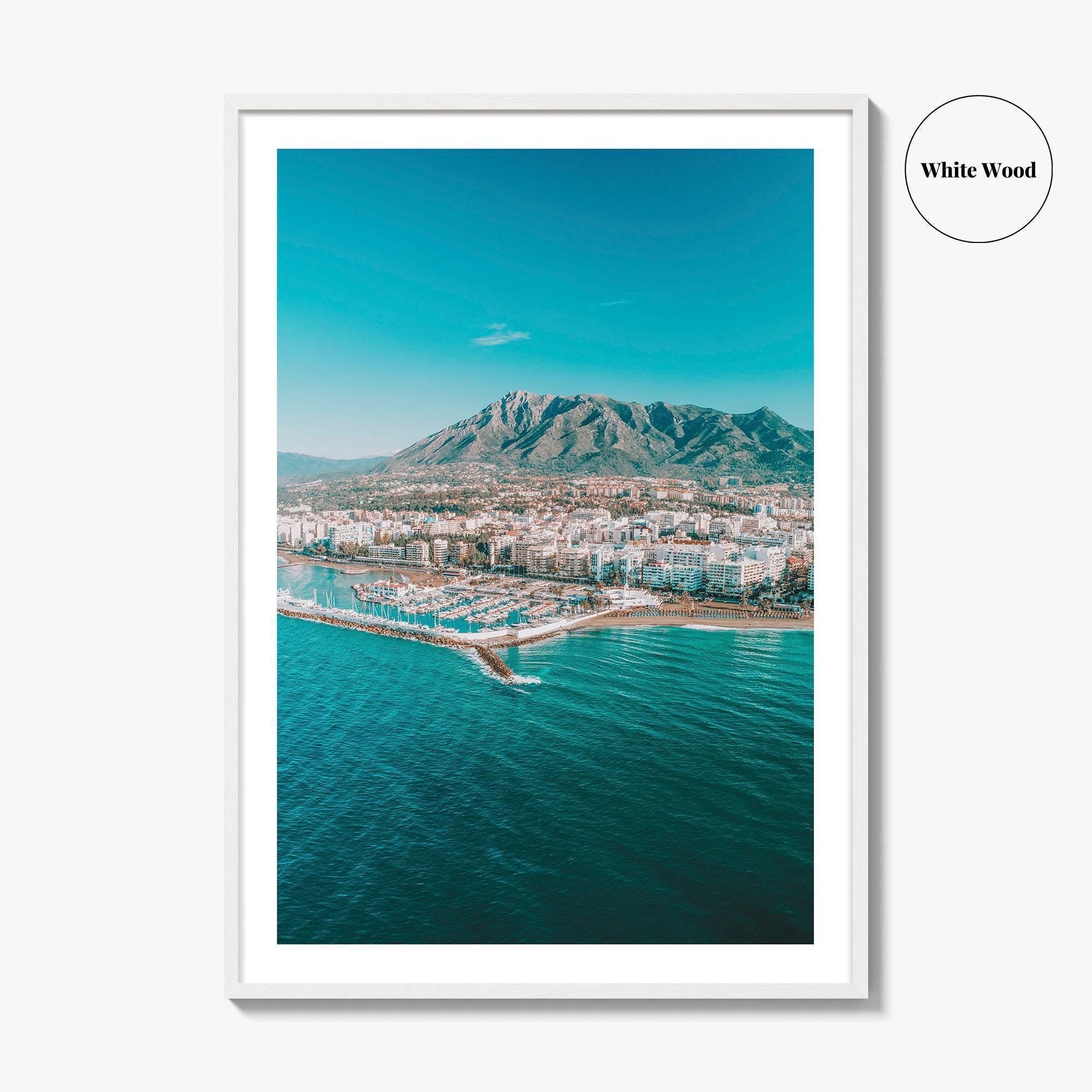 Marbella Fine Art Photo Print, Aerial Panorama, Costa Del Sol, Spain Wall Decor Poster