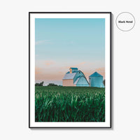 LaSalle County Illinois Fine Art Photo Print, Barn Cornfield Wall Decor Poster, USA