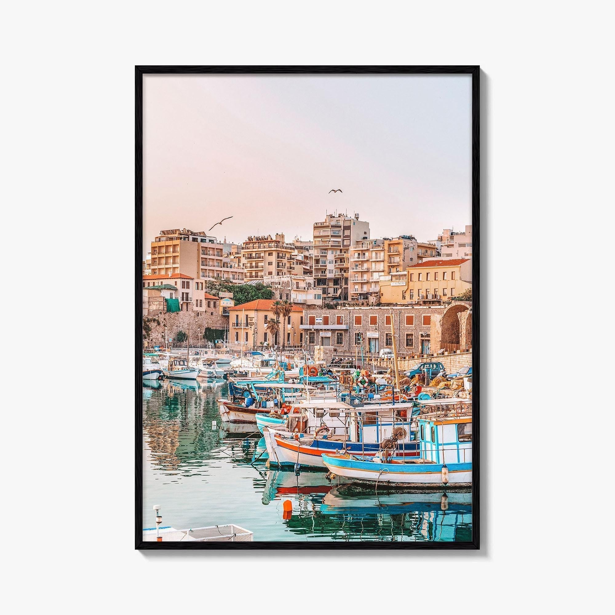 Heraklion Fine Art Photo Print, Crete Greece, Old Port Wall Decor Poster, Iraklio