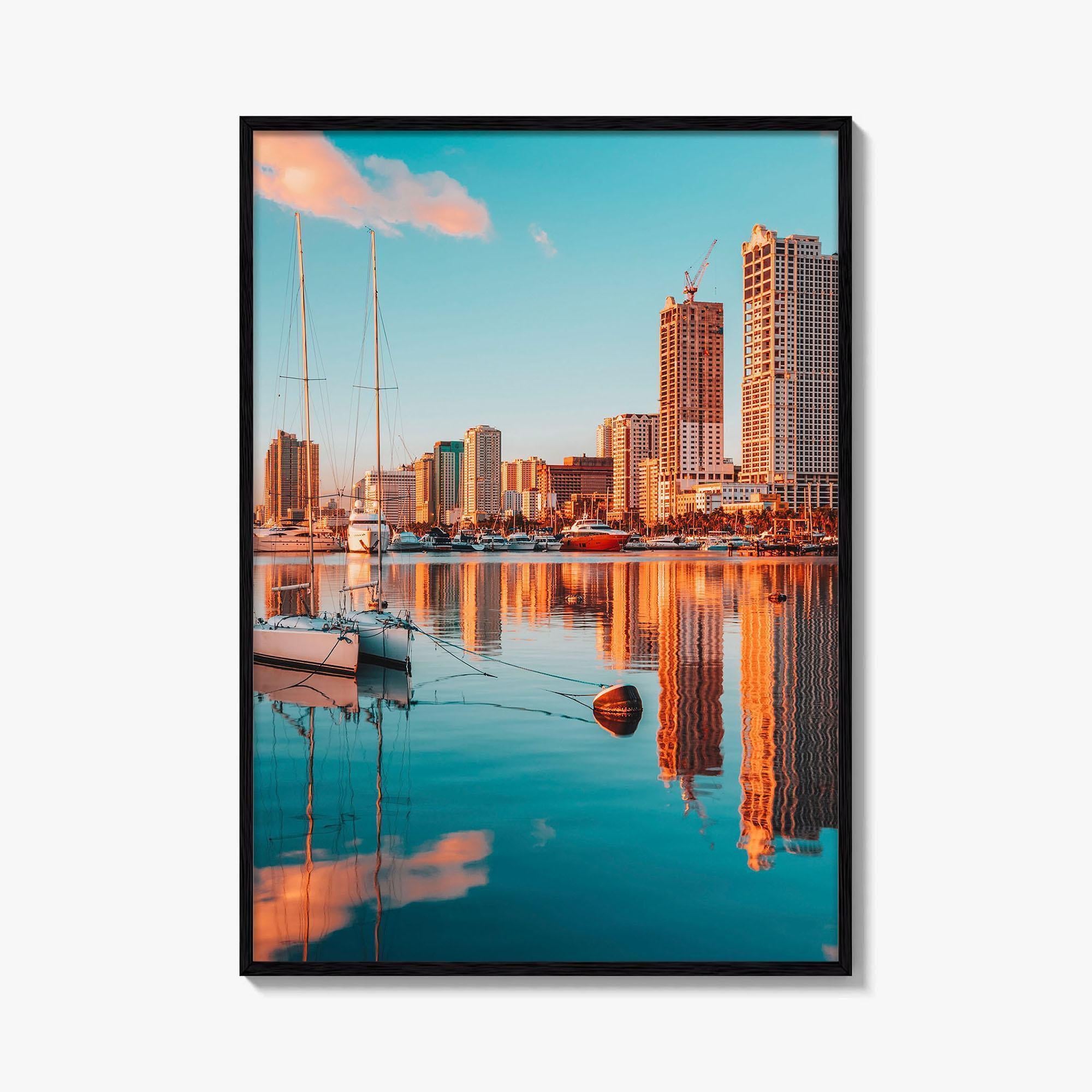 Manila Skyline Fine Art Photo Print, Manila Bay, Philippines Wall Decor Poster