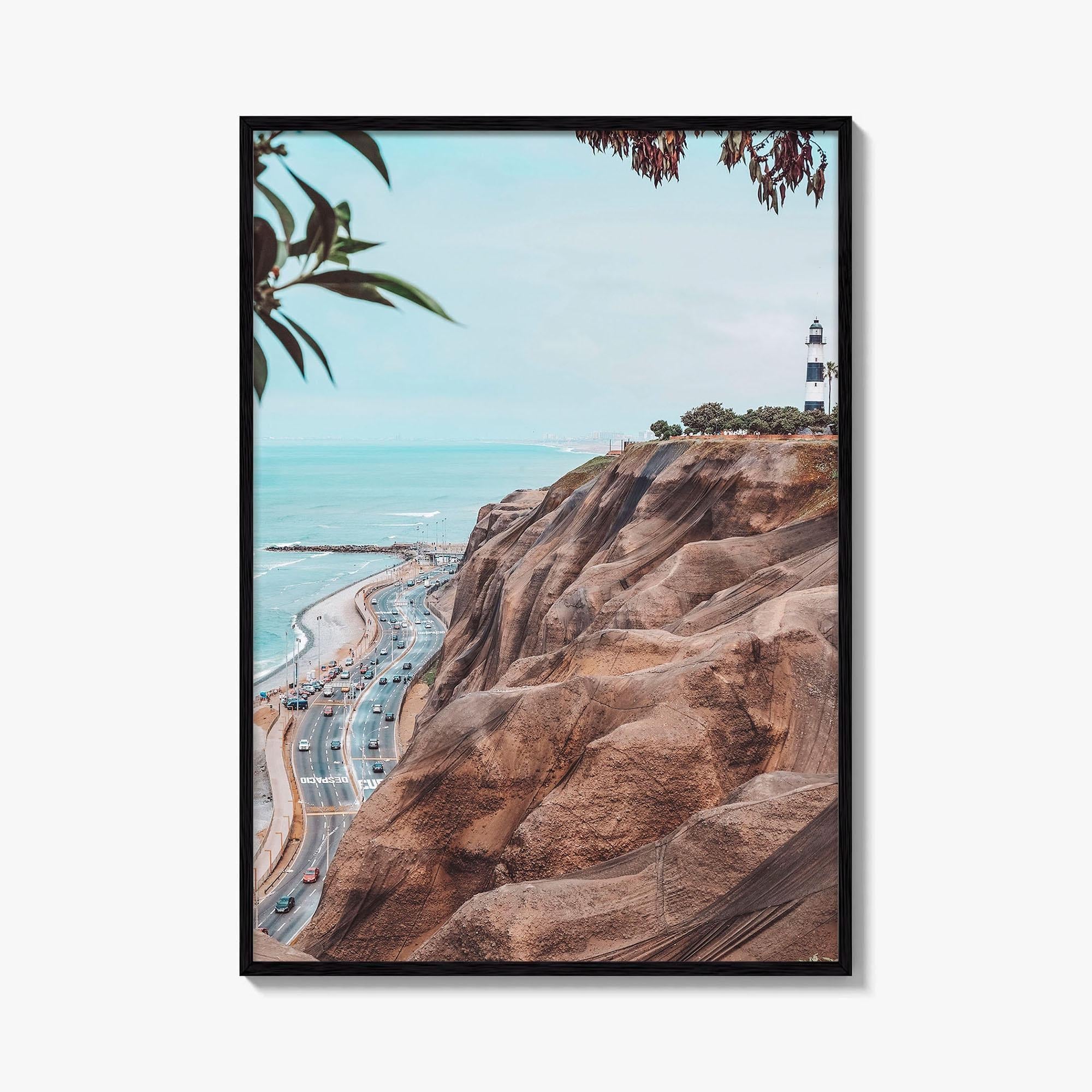 Lima Fine Art Photo Print, La Marina Lighthouse, Miraflores Peru Wall Poster