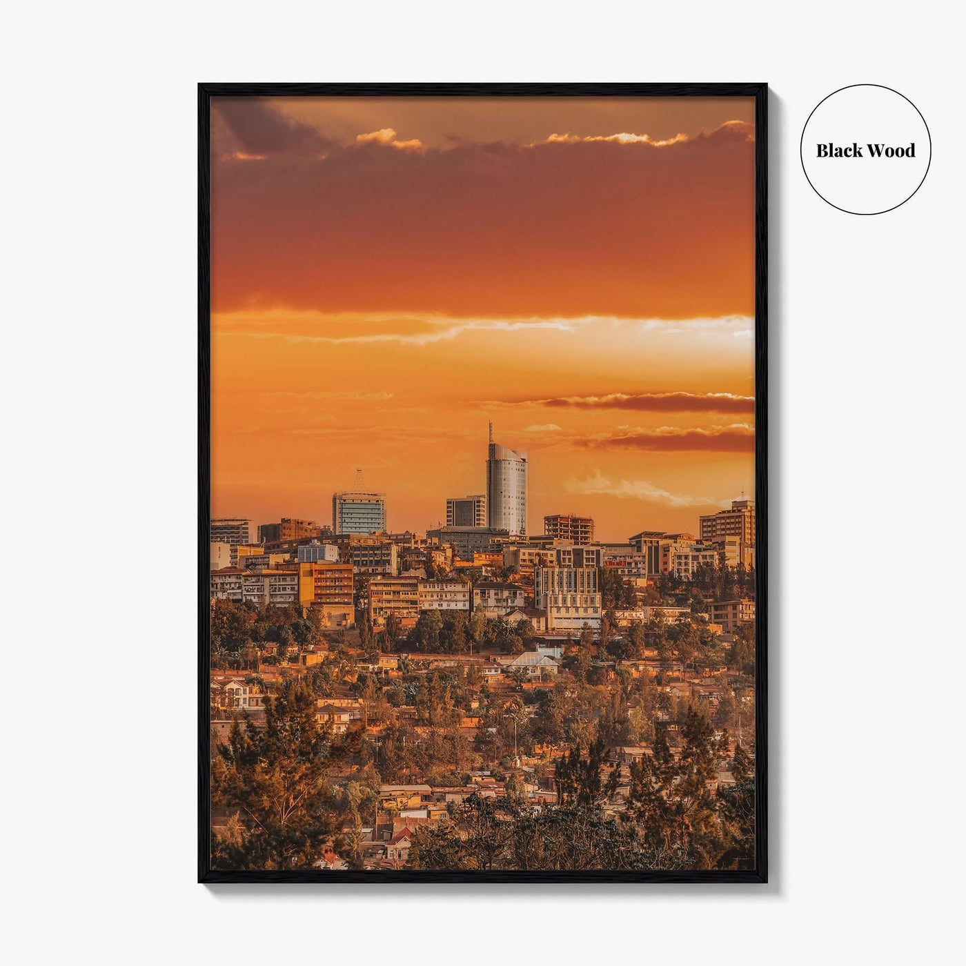 Kigali Skyline Fine Art Photo Print, Rwanda Wall Decor Poster, Downtown Skyscraper
