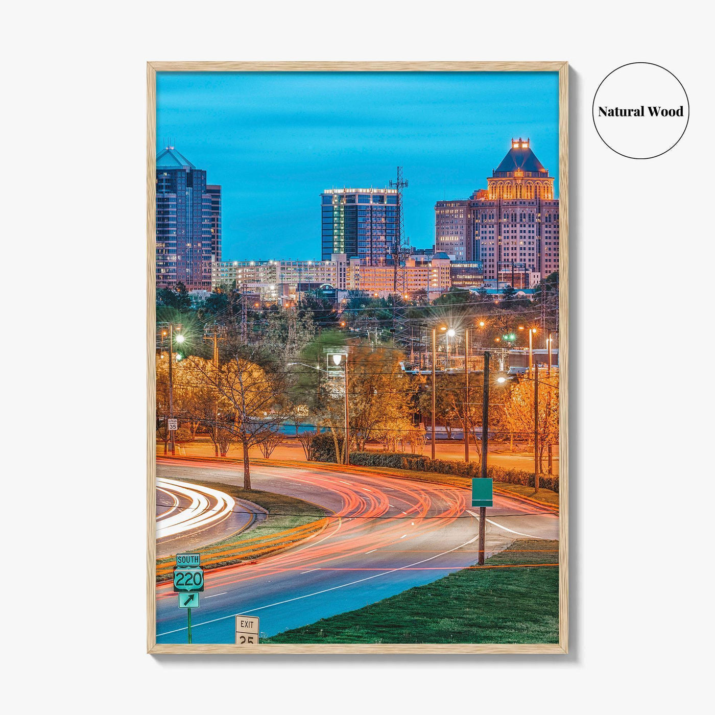 Greensboro Skyline Fine Art Photo Print, North Carolina, USA, Wall Decor Poster