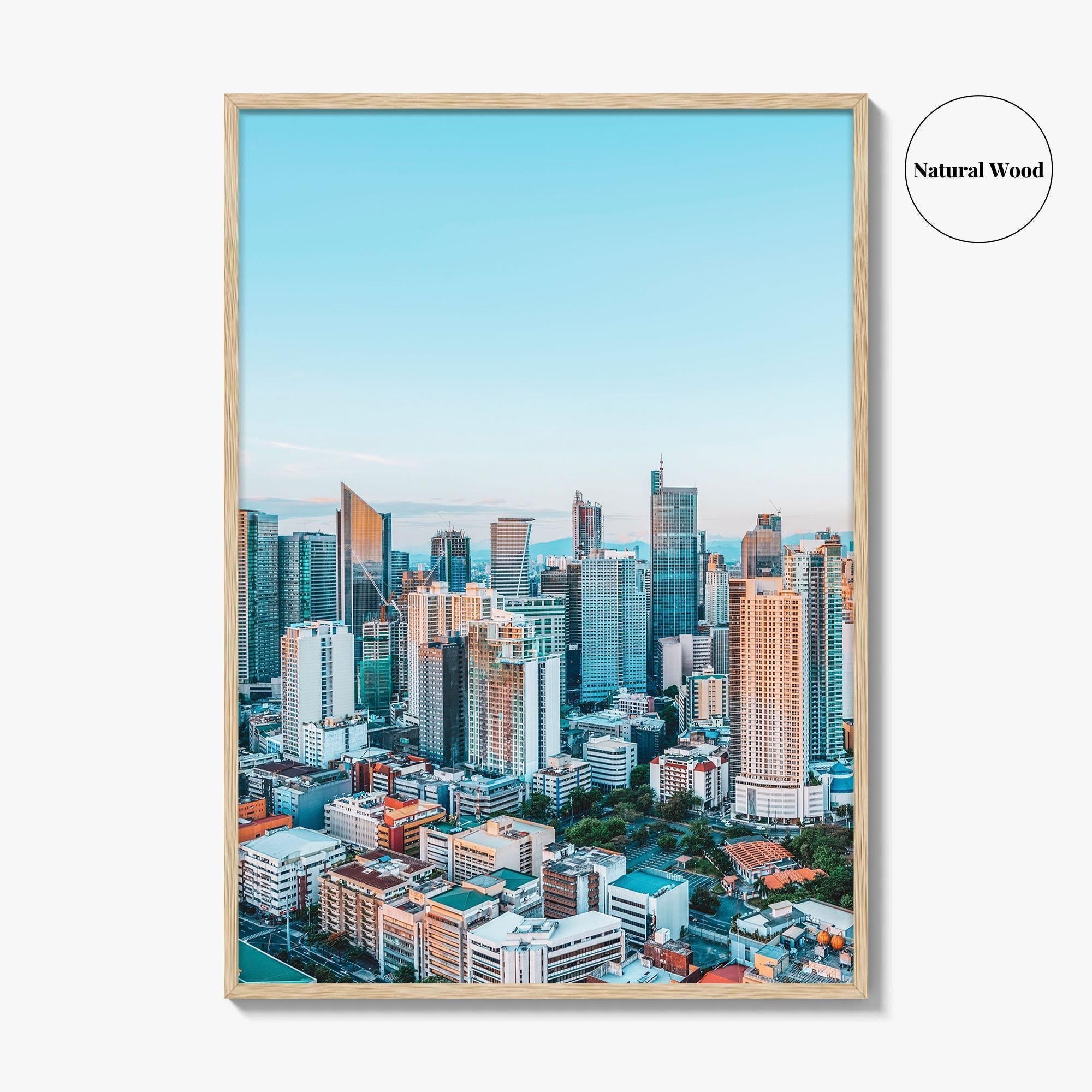 Manila Skyline Fine Art Photo Print, Makati Night, Philippines Poster, Wall Decor