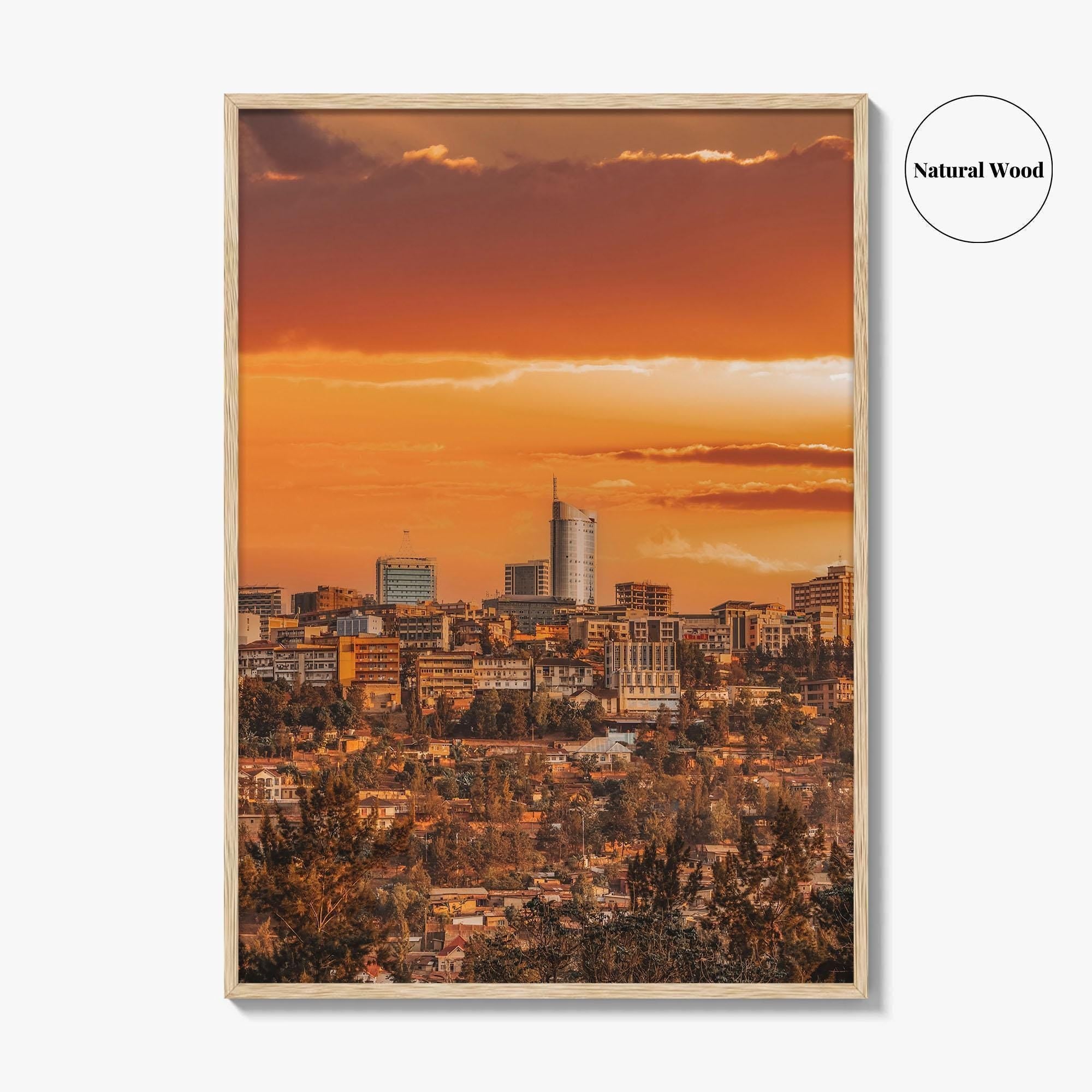 Kigali Skyline Fine Art Photo Print, Rwanda Wall Decor Poster, Downtown Skyscraper