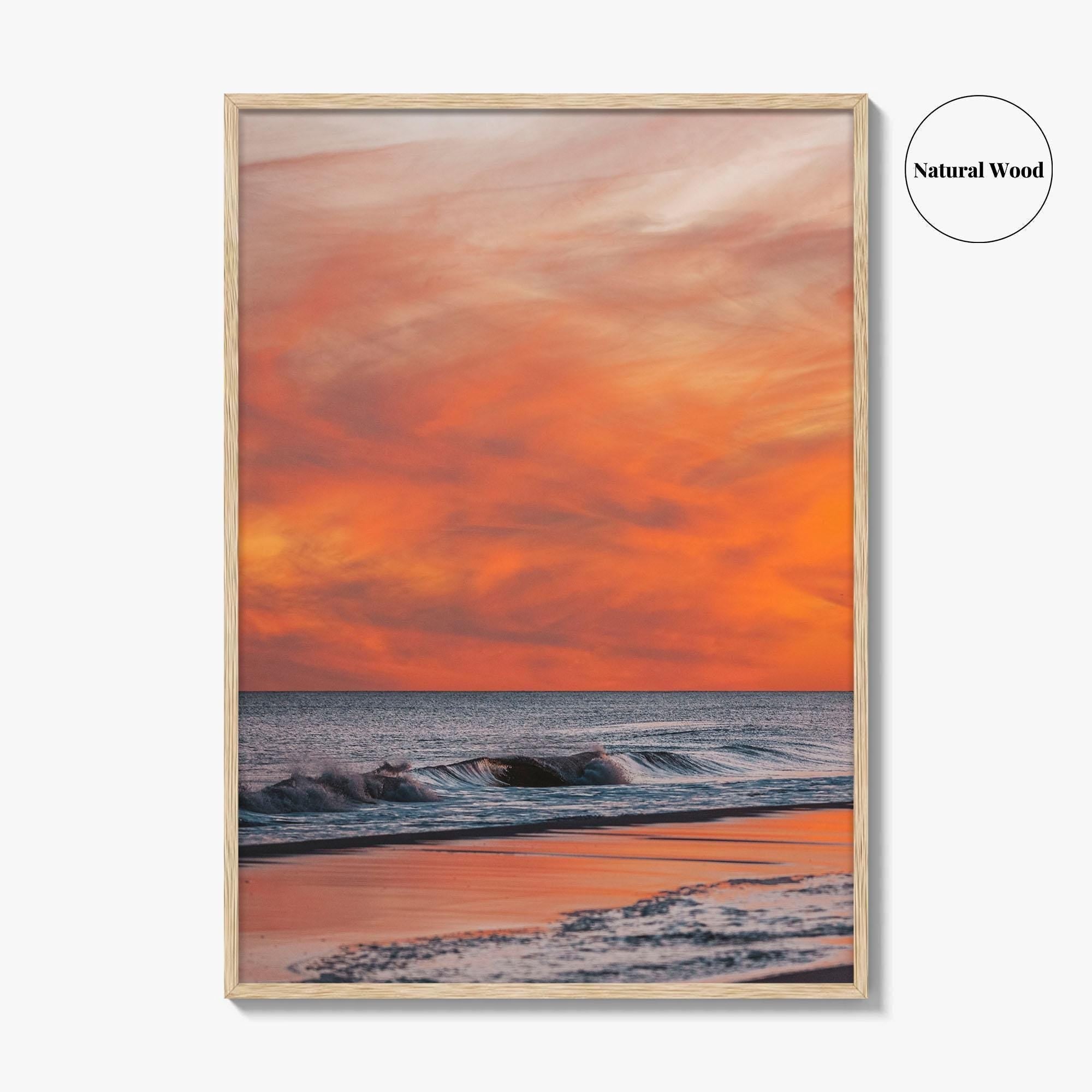 Jones Beach Pink and Orange Fine Art Photo Print, Long Island NY Poster