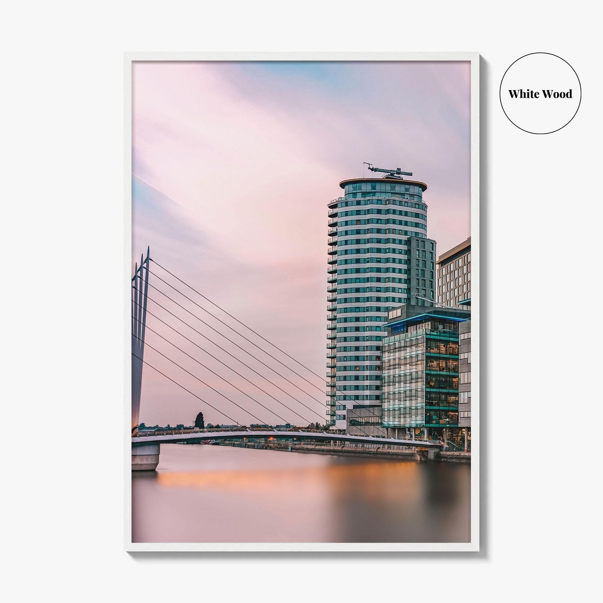 Manchester Fine Art Photo Print, Salford Quays, England UK, Wall Decor Poster