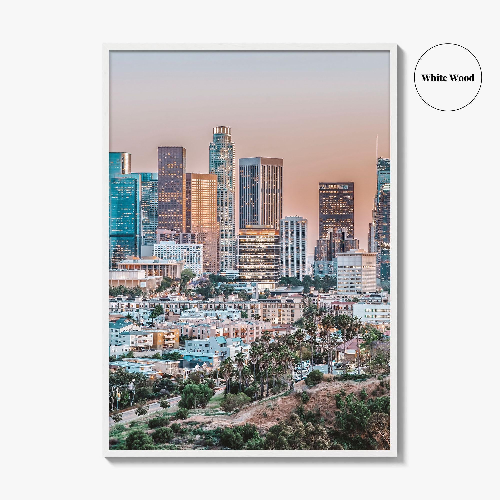 Los Angeles Skyline Fine Art Photo Print, LA, California Poster, USA