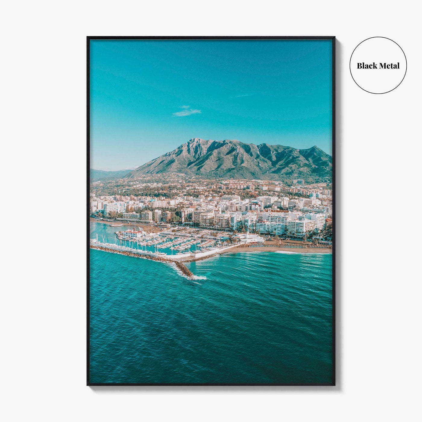 Marbella Fine Art Photo Print, Aerial Panorama, Costa Del Sol, Spain Wall Decor Poster