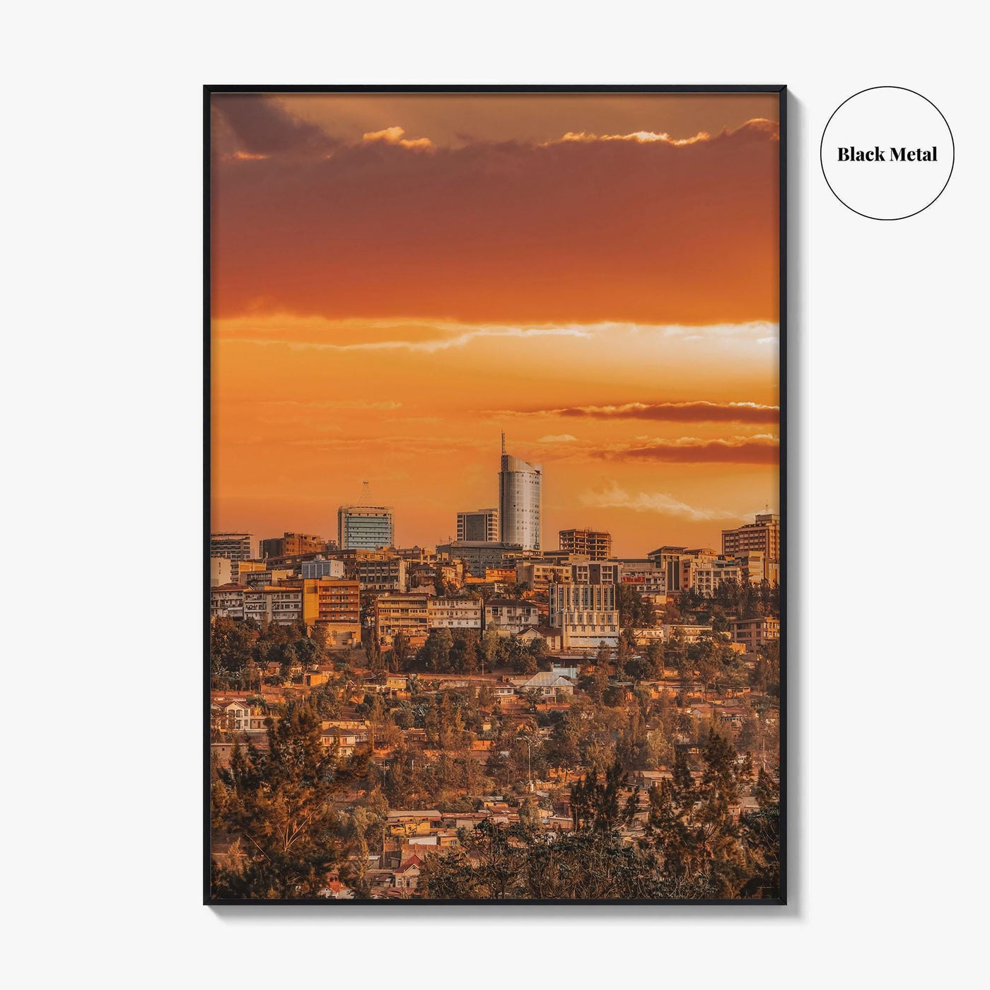 Kigali Skyline Fine Art Photo Print, Rwanda Wall Decor Poster, Downtown Skyscraper