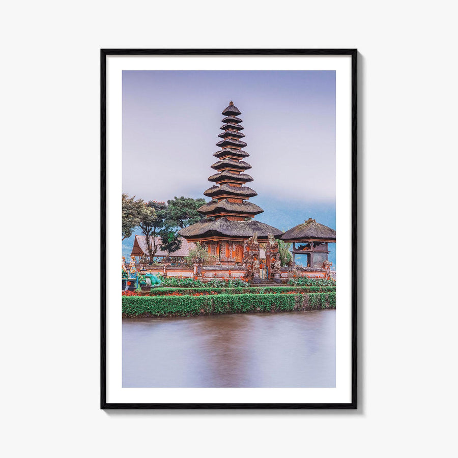 Bali Fine Art Photo Print, Ulun Danu Bratan Temple, Bratan Lake Indonesia Poster