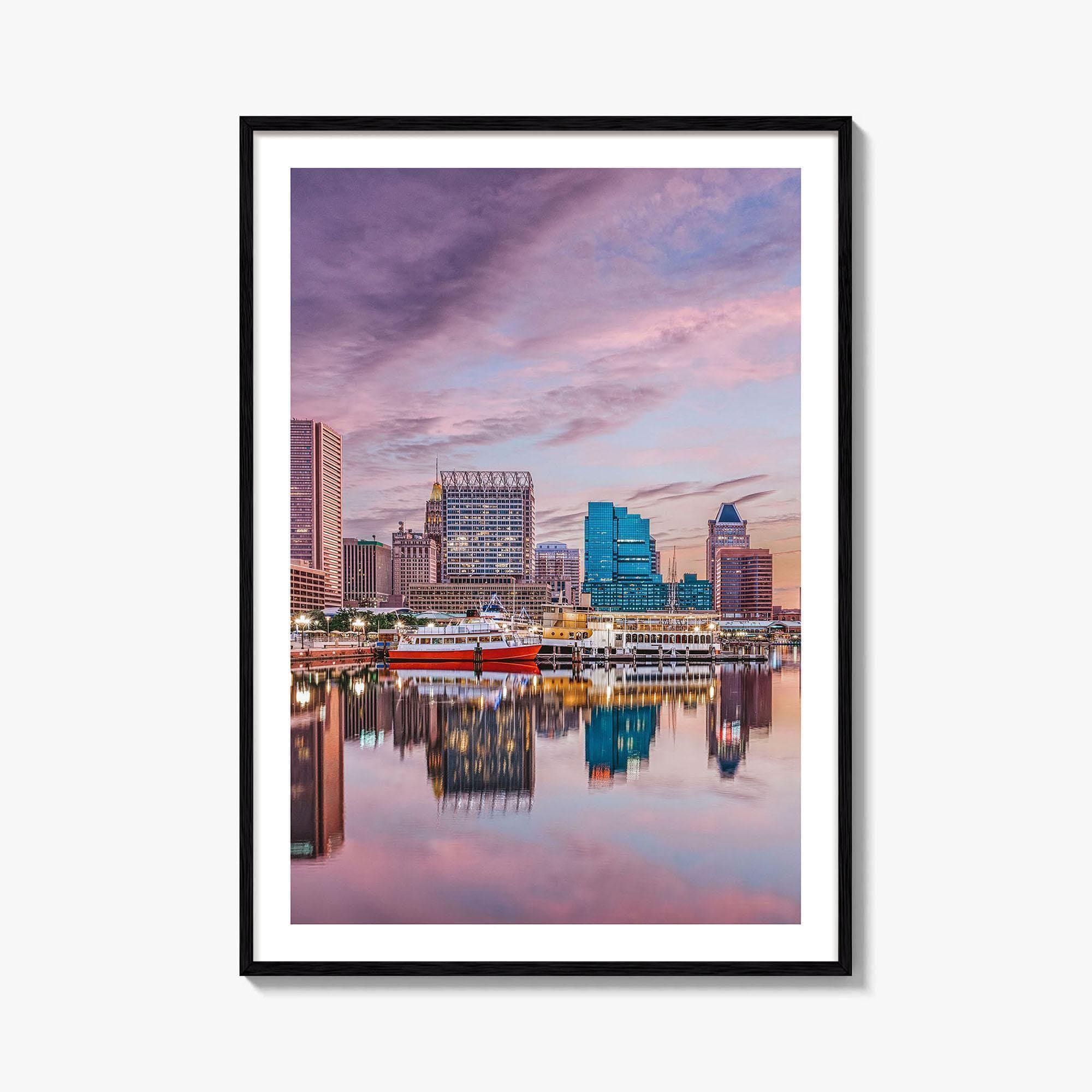 Baltimore Skyline Fine Art Photo Print, Inner Harbor, Maryland, USA, Wall Decor Poster