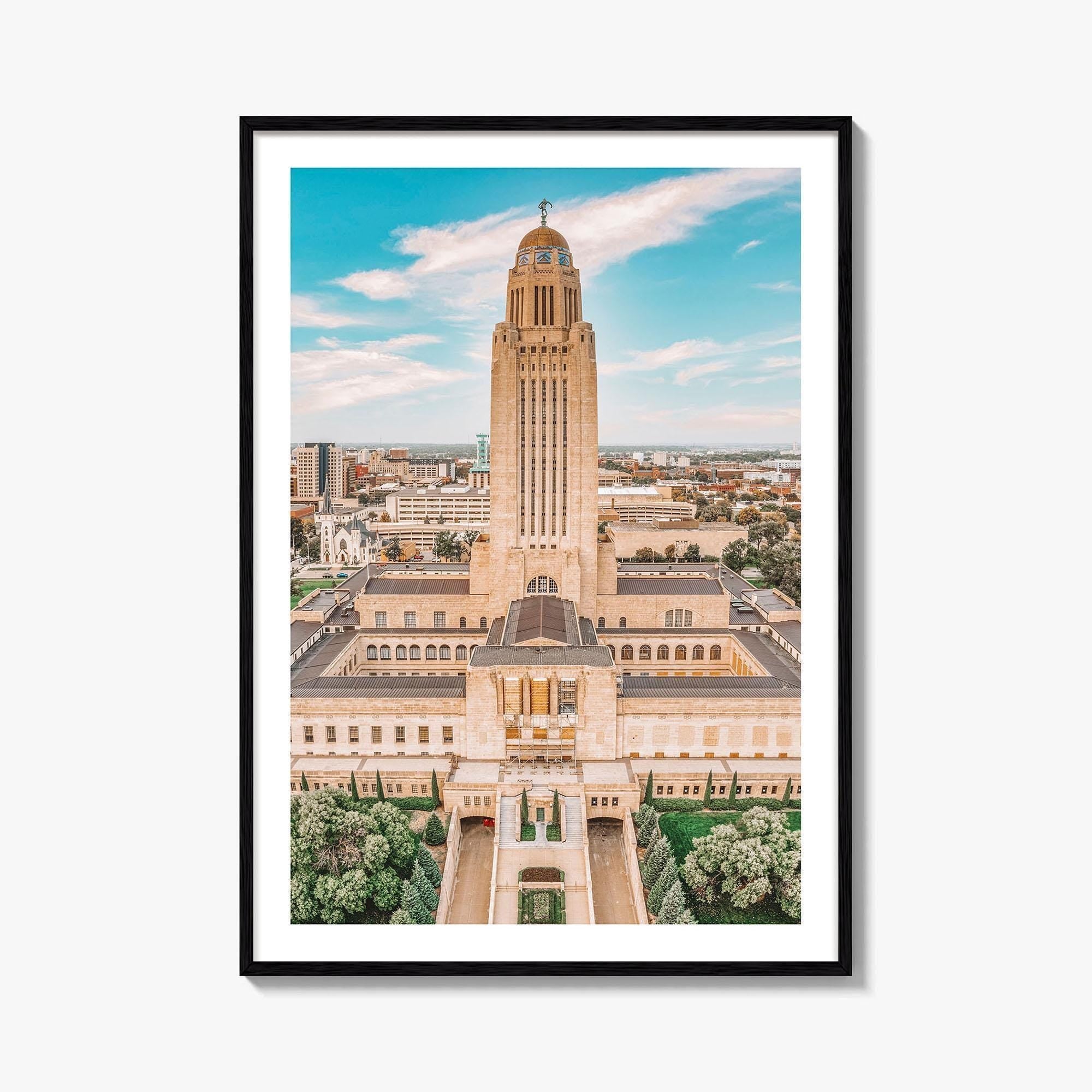 Lincoln Fine Art Photo Print, Nebraska State Capitol Poster, Downtown Wall Decor, USA