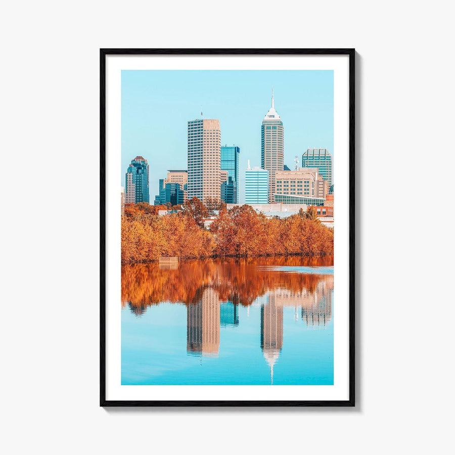 Indianapolis Skyline Fine Art Photo Print, Indiana USA Poster, Indy White River