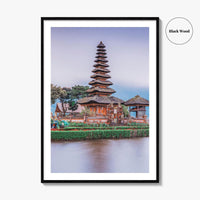 Bali Fine Art Photo Print, Ulun Danu Bratan Temple, Bratan Lake Indonesia Poster