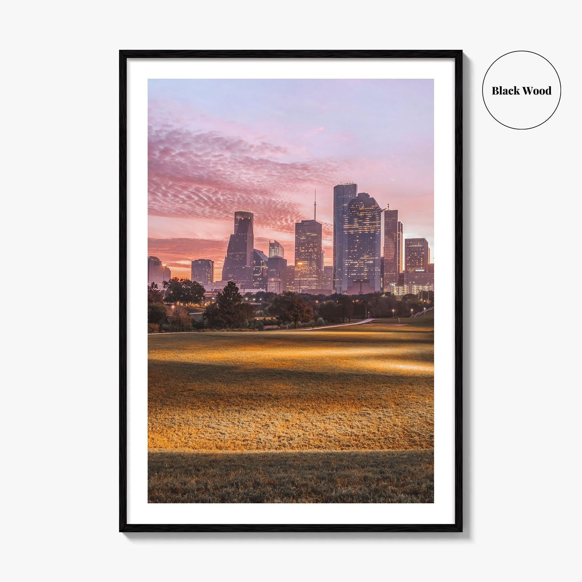 Houston Skyline Fine Art Photo Print, Texas USA Poster, Downtown Wall Decor