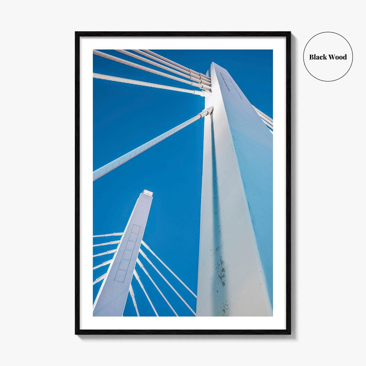 Milwaukee Blue Fine Art Photo Print, Wisconsin Wall Decor Poster, USA Bridge Photo