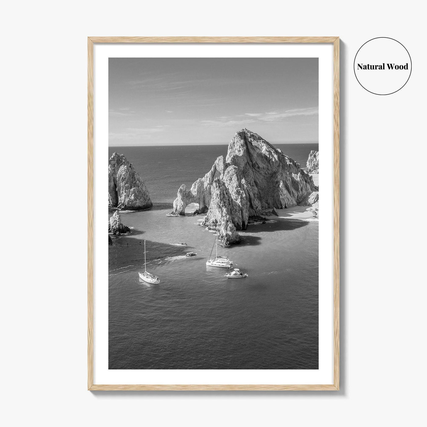 Cabo San Lucas Black and White Fine Art Photo Print, Mexico Poster