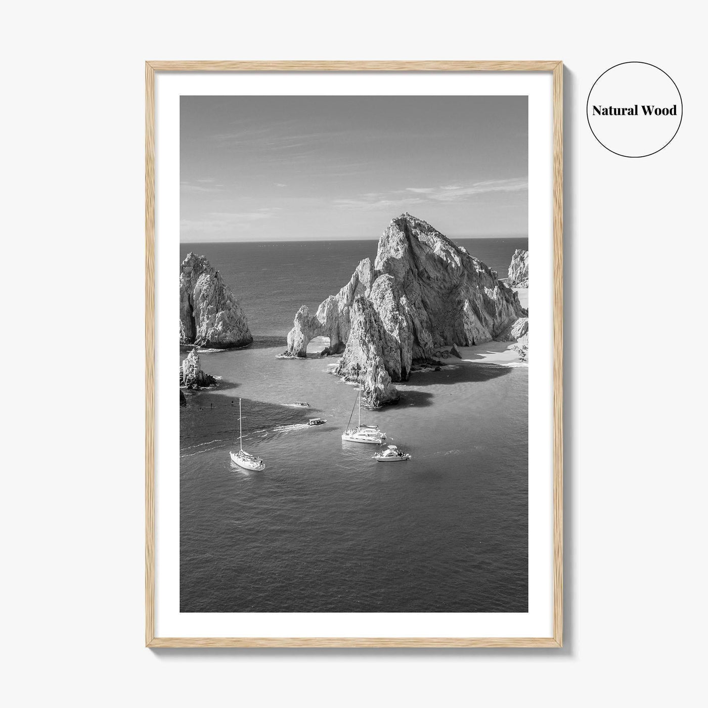Cabo San Lucas Black and White Fine Art Photo Print, Mexico Poster