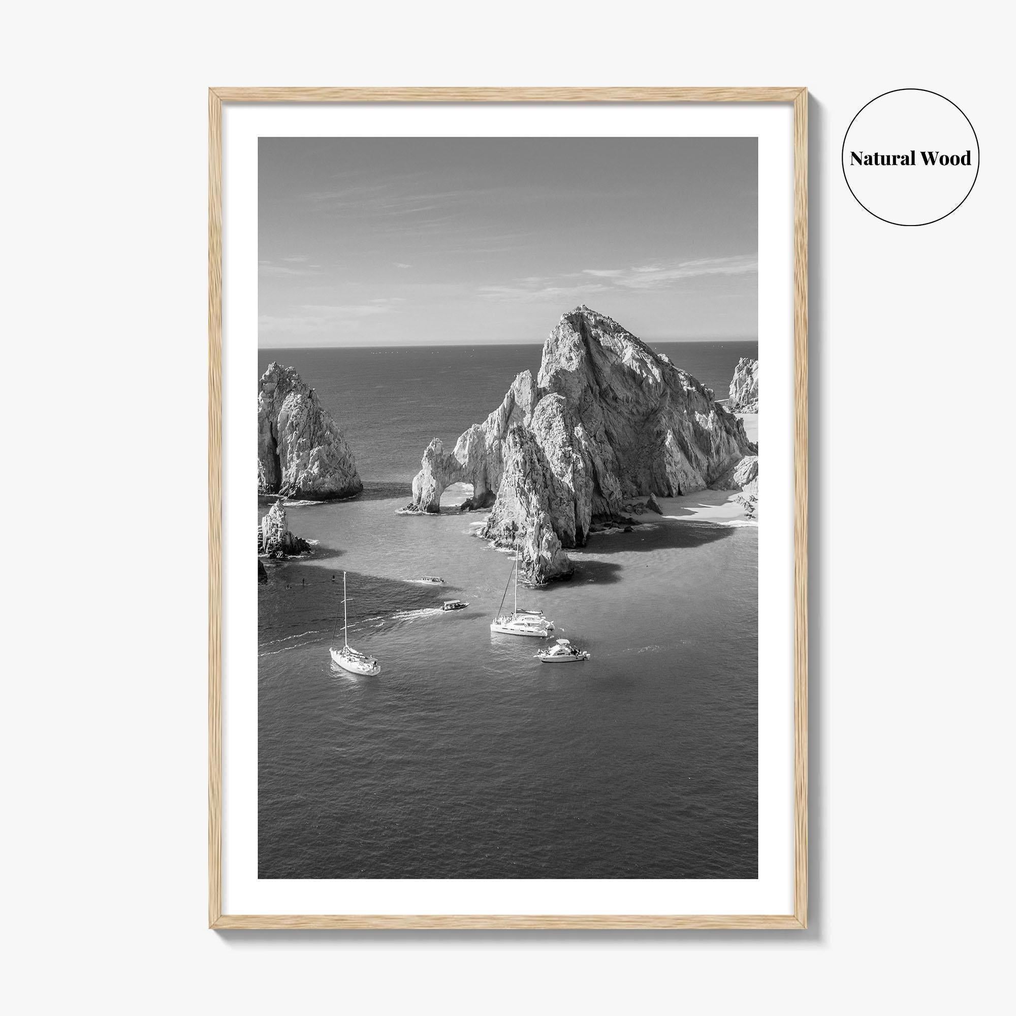 Cabo San Lucas Black and White Fine Art Photo Print, Mexico Poster