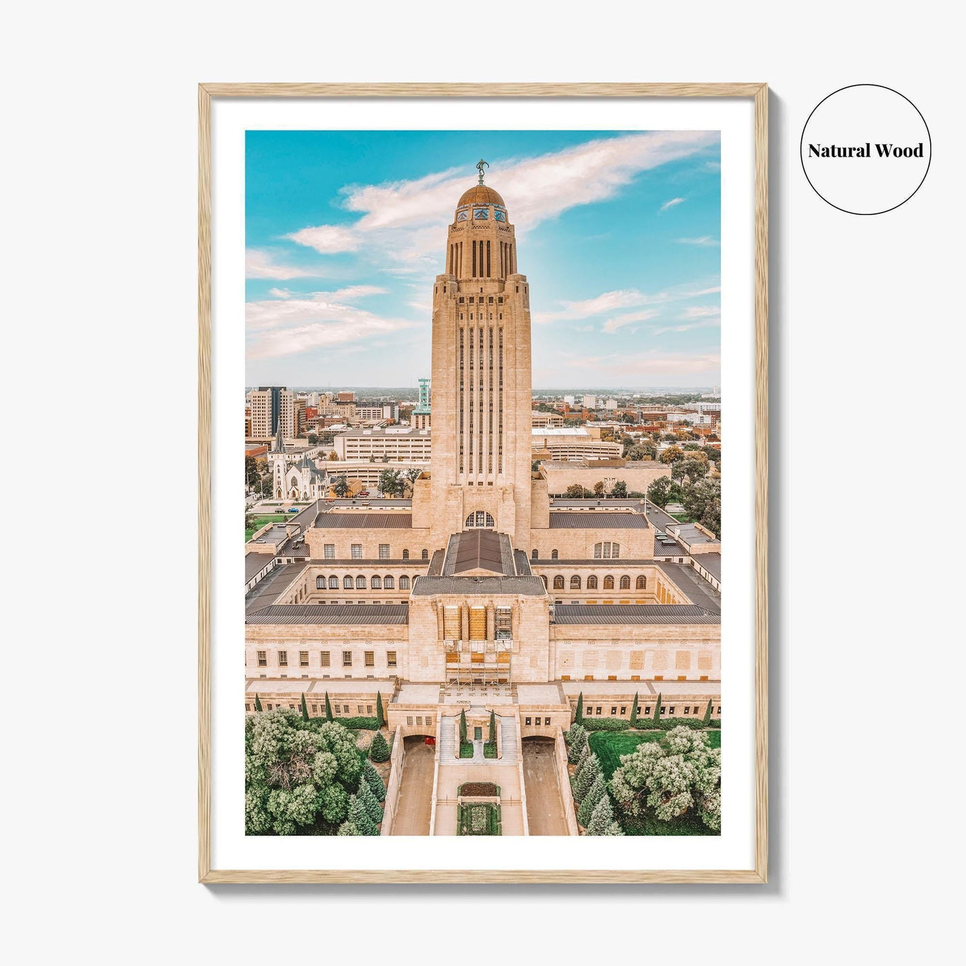 Lincoln Fine Art Photo Print, Nebraska State Capitol Poster, Downtown Wall Decor, USA