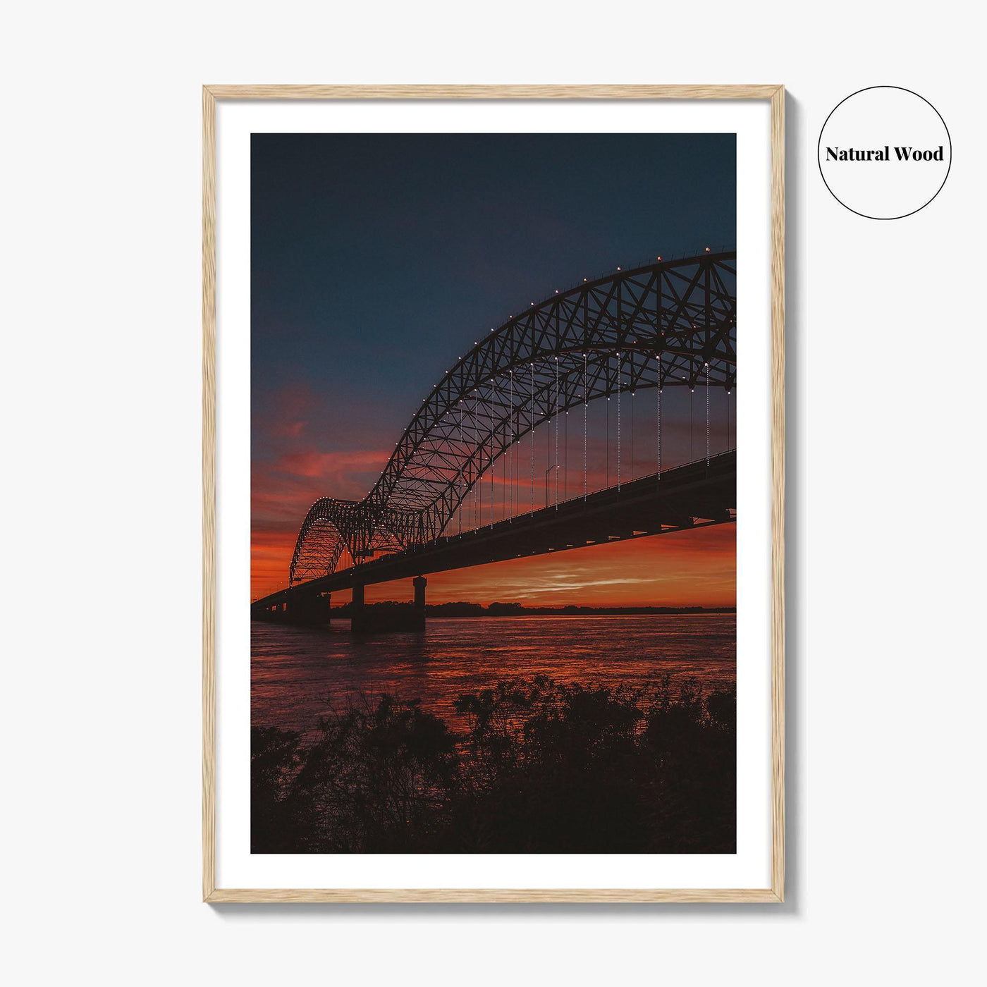Memphis Fine Art Photo Print, Hernando de Soto Bridge, Tennessee, Wall Art Poster