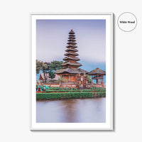 Bali Fine Art Photo Print, Ulun Danu Bratan Temple, Bratan Lake Indonesia Poster
