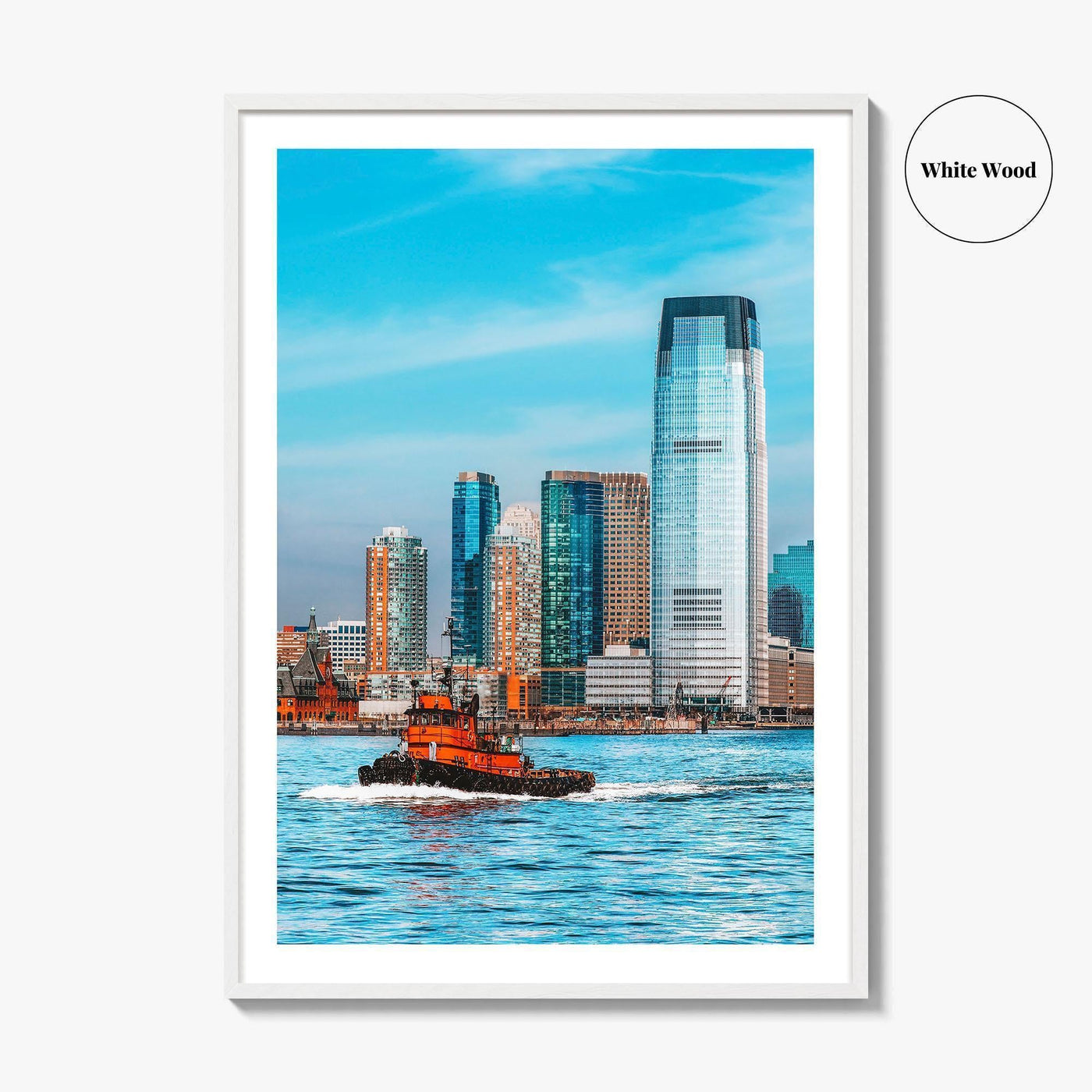 Hoboken Skyline Fine Art Photo Print, New Jersey Poster, Hudson River, NYC