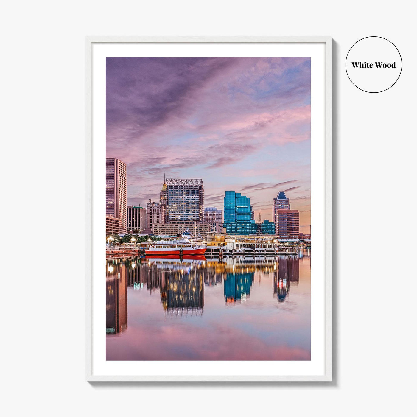 Baltimore Skyline Fine Art Photo Print, Inner Harbor, Maryland, USA, Wall Decor Poster