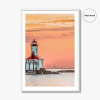 Michigan City Skyline Fine Art Photo Print, Indiana, Lighthouse, Chicago, USA, Wall Decor, Poster