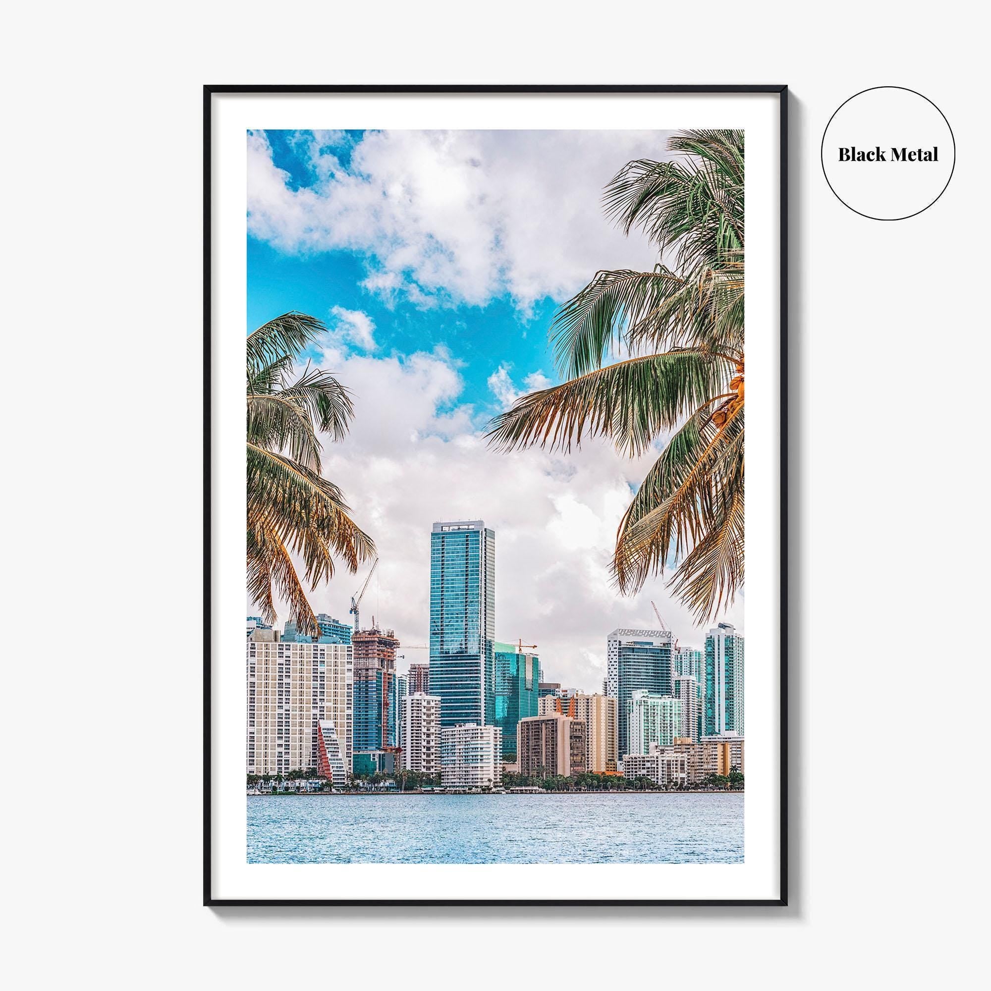 Miami Skyline Fine Art Photo Print, Downtown Wall Poster, Florida USA