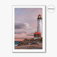 Crisp Point Lighthouse Fine Art Photo Print, Lake Superior, Upper Peninsula Michigan Poster, USA