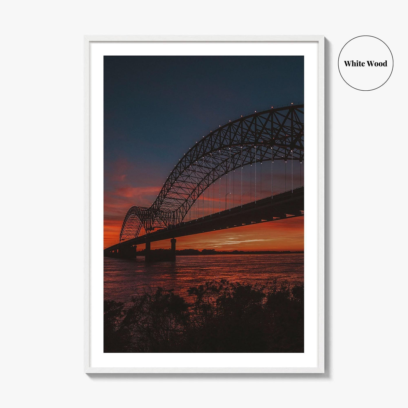 Memphis Fine Art Photo Print, Hernando de Soto Bridge, Tennessee, Wall Art Poster
