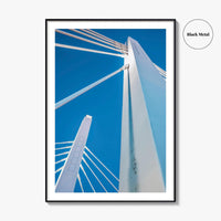 Milwaukee Blue Fine Art Photo Print, Wisconsin Wall Decor Poster, USA Bridge Photo