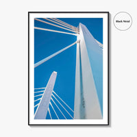 Milwaukee Blue Fine Art Photo Print, Wisconsin Wall Decor Poster, USA Bridge Photo