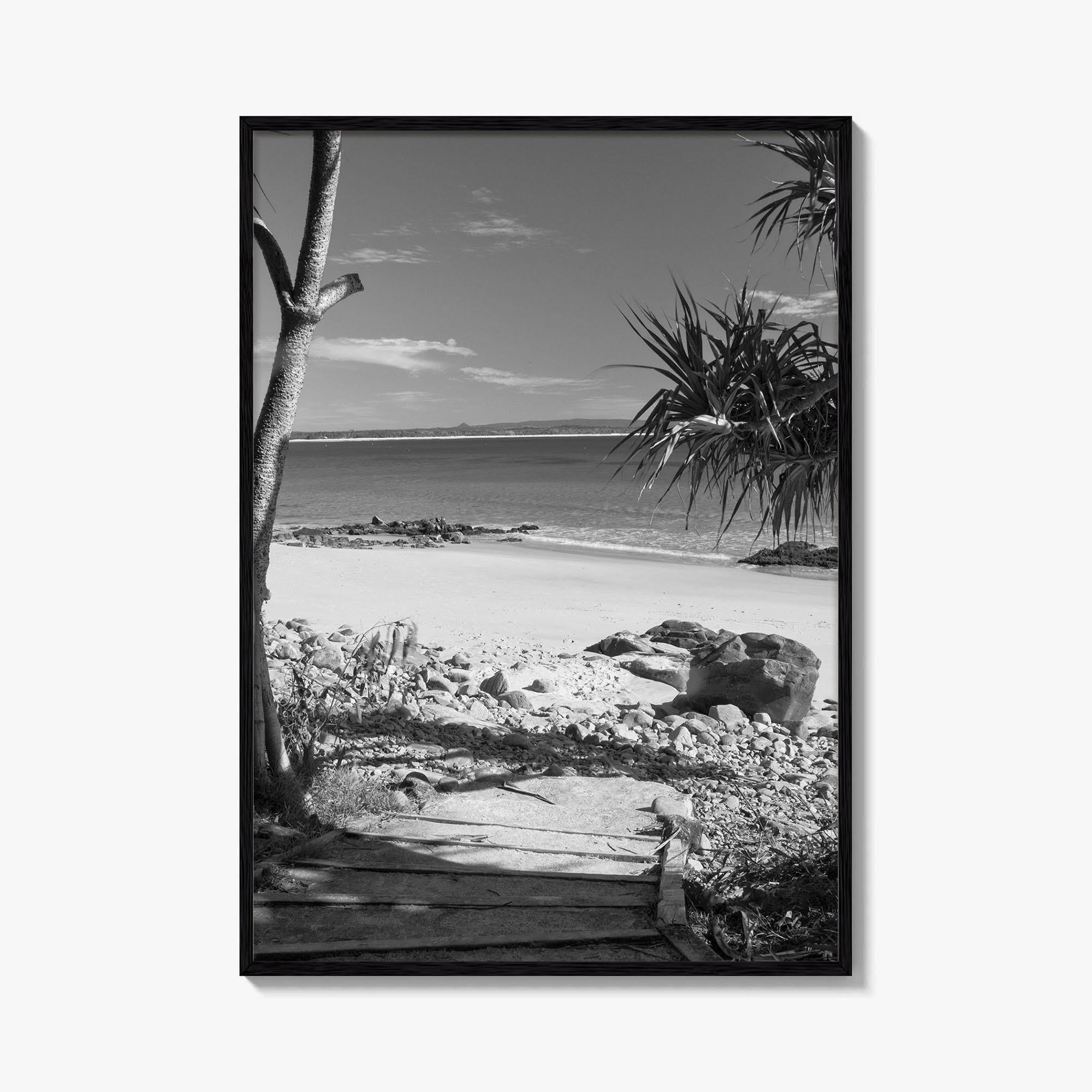 Noosa Heads Black and White Fine Art Photo Print, Sunshine Coast Australia Poster
