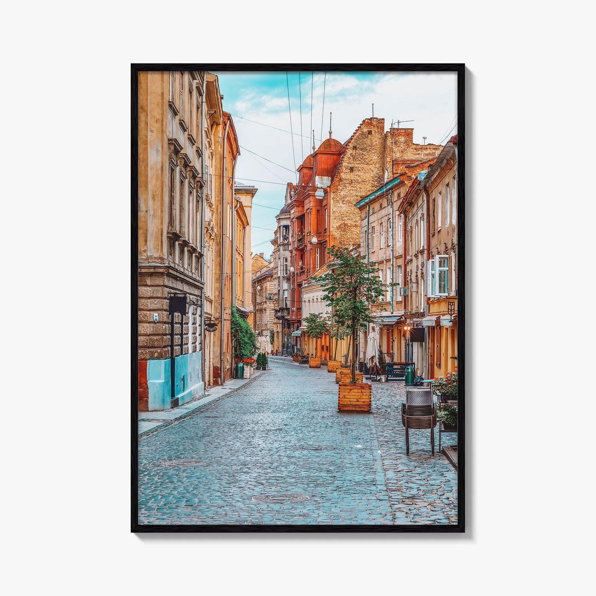 Lviv Fine Art Photo Print, Old Town Street, Ukraine Wall Decor Poster, Lvov
