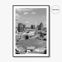 Greensboro Skyline Black and White Fine Art Photo Print, Downtown NC Poster, USA