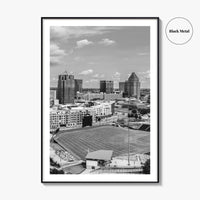 Greensboro Skyline Black and White Fine Art Photo Print, Downtown NC Poster, USA