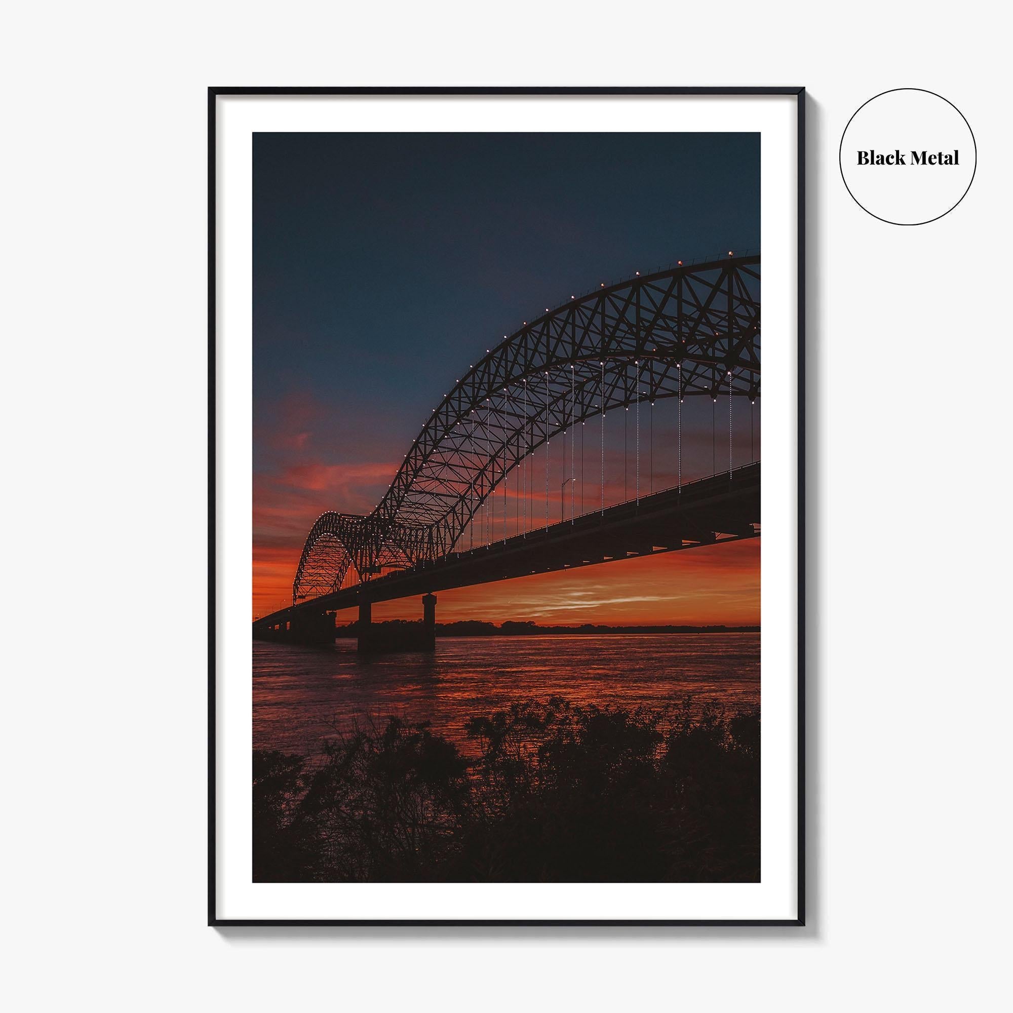 Memphis Fine Art Photo Print, Hernando de Soto Bridge, Tennessee, Wall Art Poster