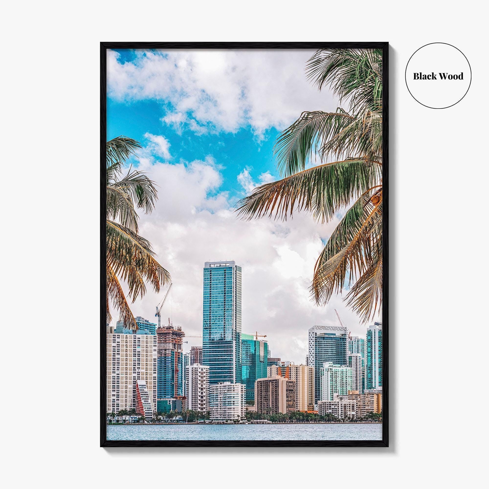Miami Skyline Fine Art Photo Print, Downtown Wall Poster, Florida USA