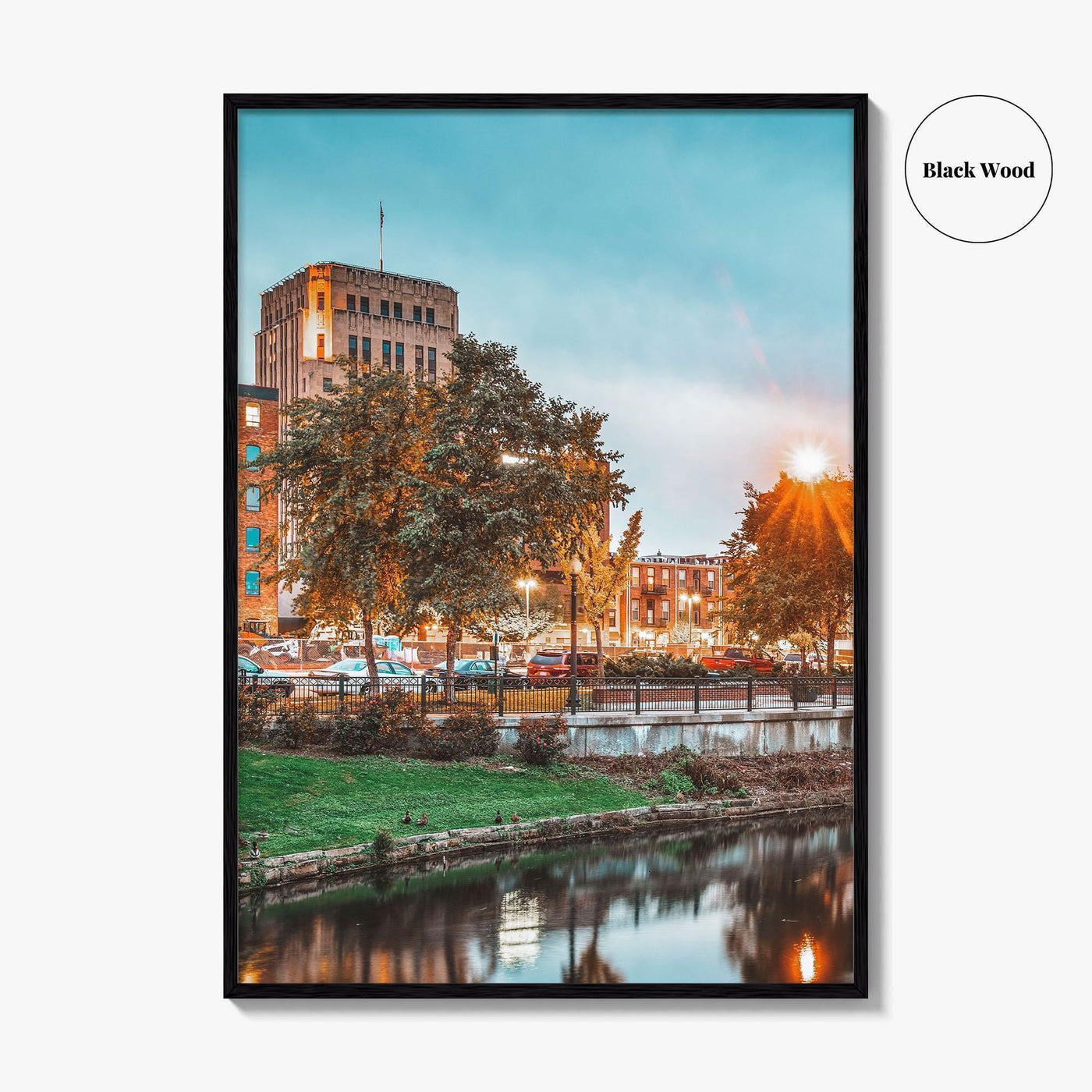 Kalamazoo Fine Art Photo Print, Michigan USA Downtown Wall Poster