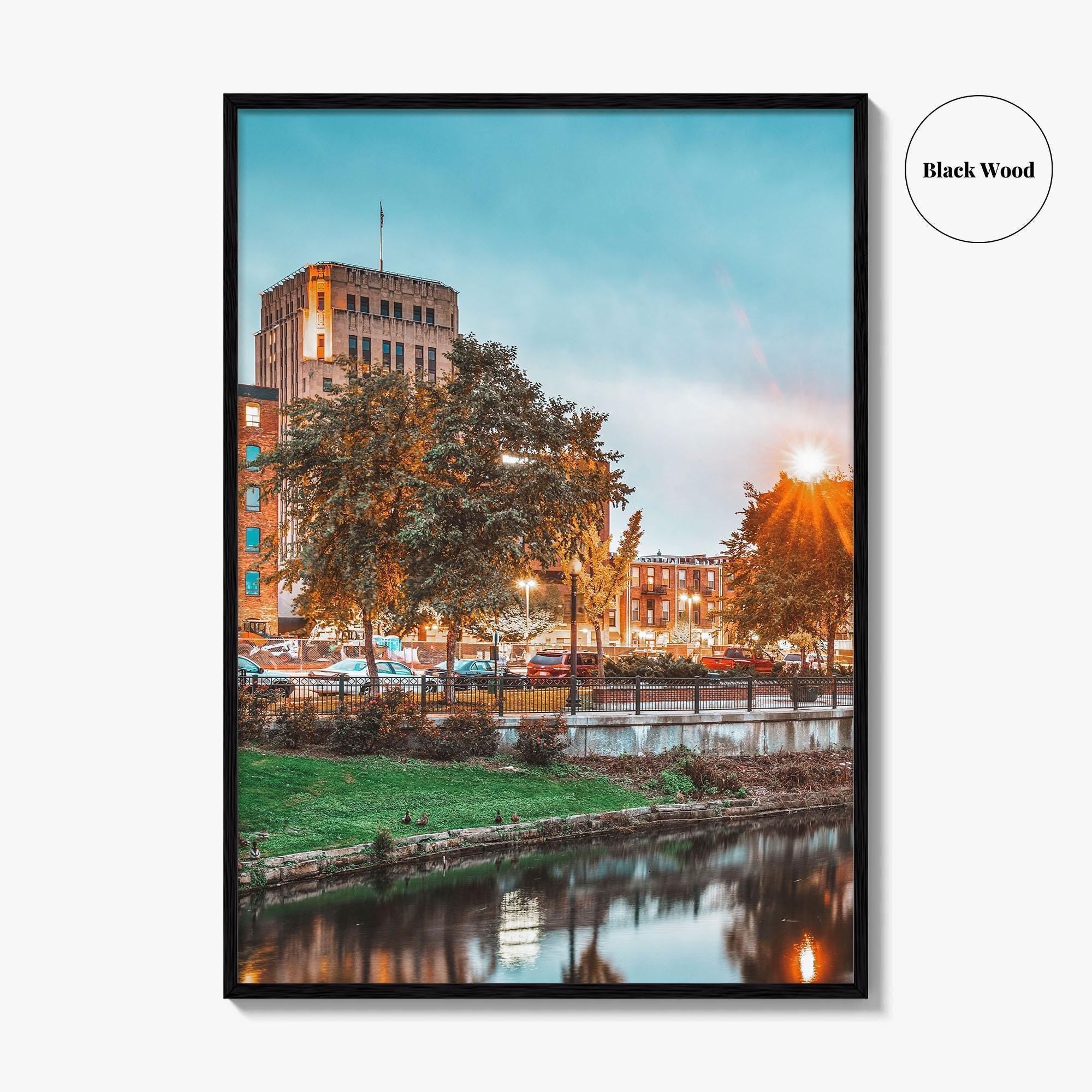 Kalamazoo Fine Art Photo Print, Michigan USA Downtown Wall Poster