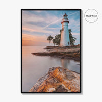 Marblehead Lighthouse Fine Art Photo Print, Lake Erie, Ohio USA, Wall Decor Poster