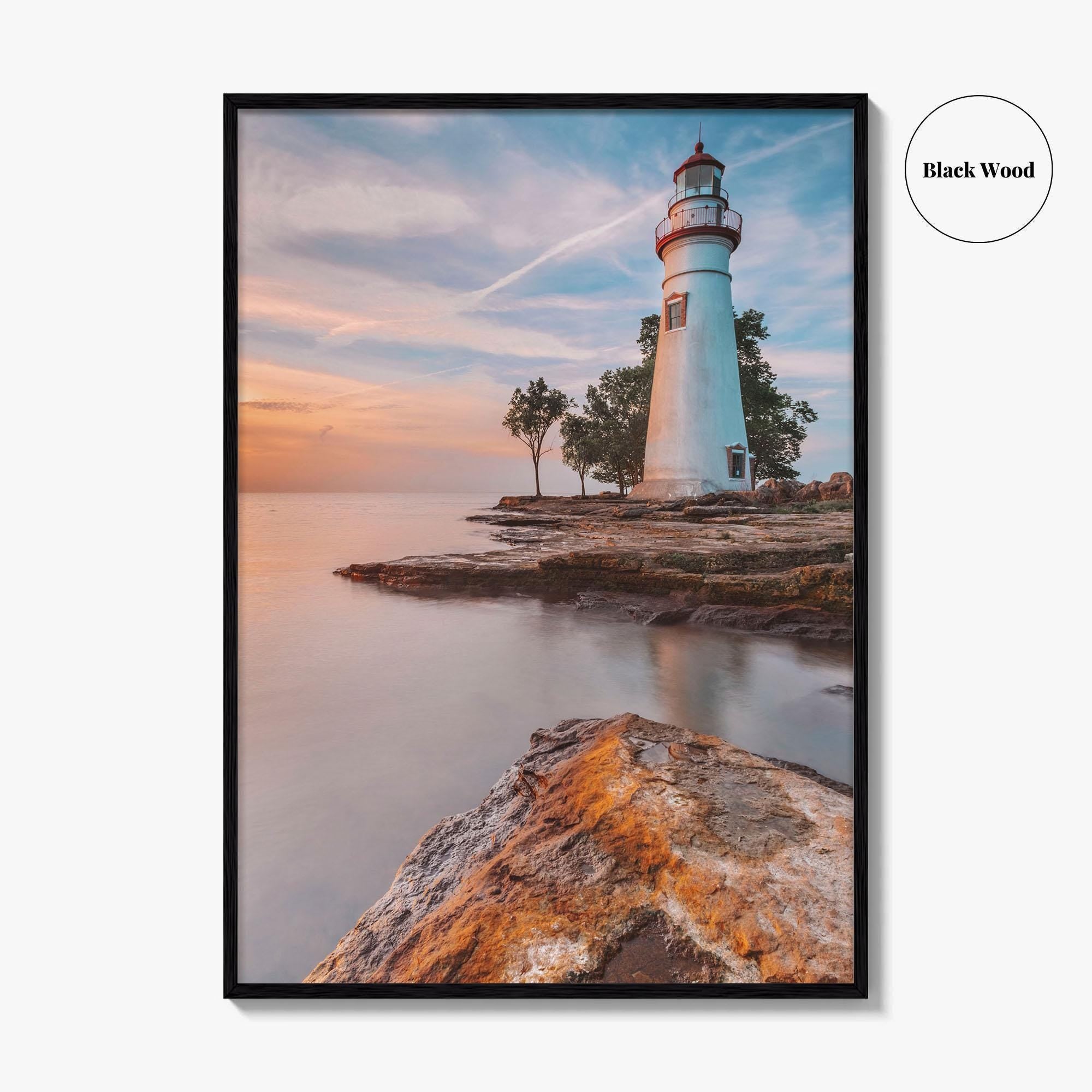 Marblehead Lighthouse Fine Art Photo Print, Lake Erie, Ohio USA, Wall Decor Poster